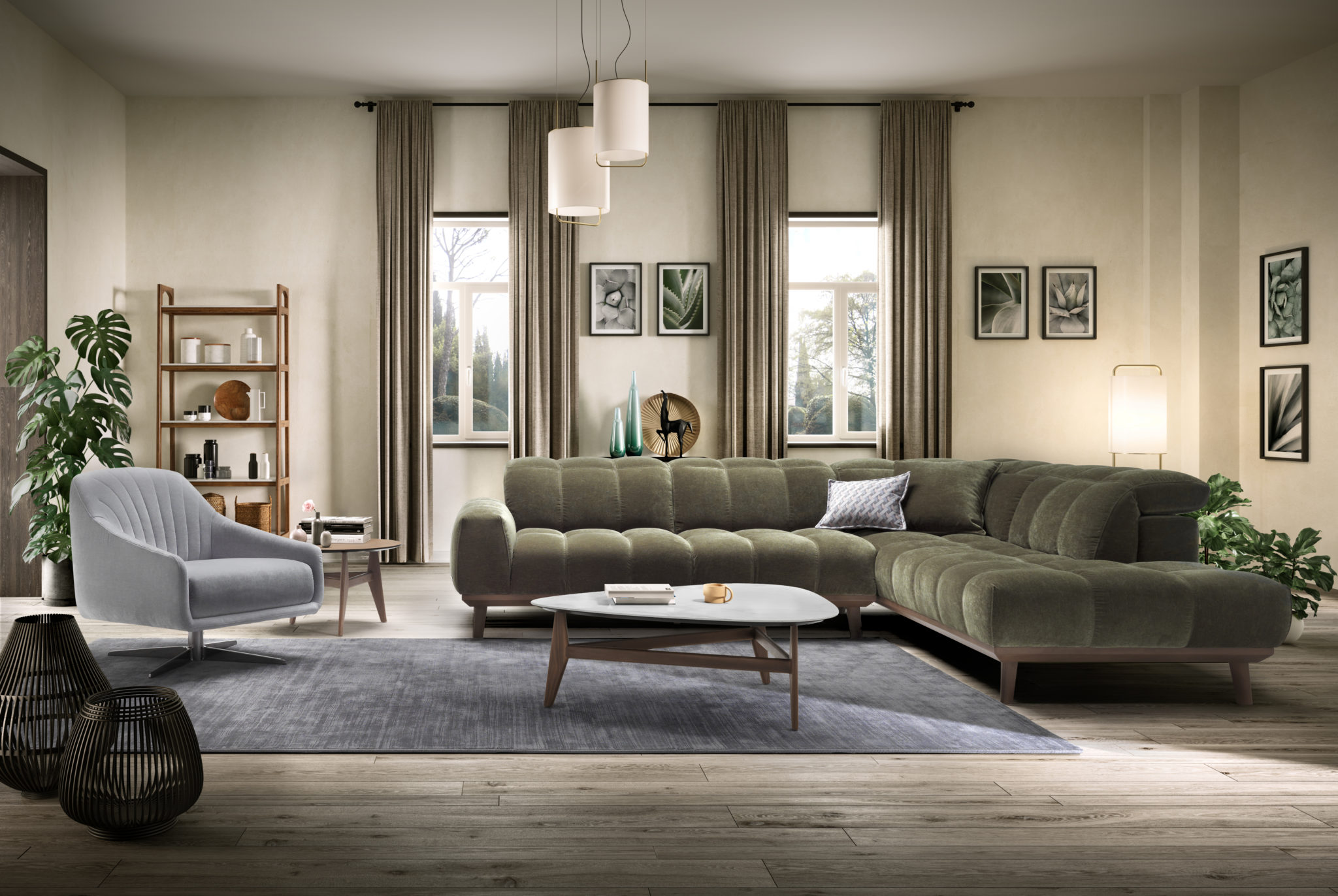 natuzzi leather modular sofa